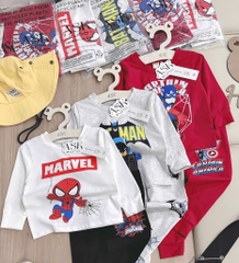SET 3 BỘ DÀI TAY SPIDERMAN BATMAN BÉ TRAI SẴN