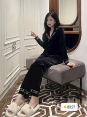 SET BỘ DÀI NHUNG CHANEL NỮ THU ĐÔNG SẴN