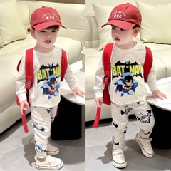 SET 3 BỘ DÀI TAY SPIDERMAN BATMAN BÉ TRAI SẴN