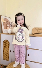 SET BỘ DÀI REN QUẦN TÍM BÉ GÁI SẴN