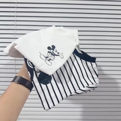 SET 2 ÁO MICKEY DÀI TAY BÉ TRAI BÉ GÁI SẴN