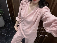 SET BỘ DÀI LEN THỎ HỒNG NỮ THU ĐÔNG SẴN (SALE 135k)