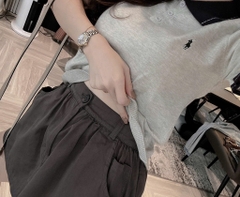 ÁO LEN XÁM PHỐI CỔ ĐEN NỮ THU ĐÔNG