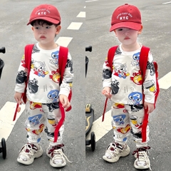 SET 2 BỘ DÀI IRONMAN MARVAL ĐEN ĐỎ GHI BÉ TRAI SẴN