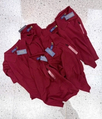 ÁO LEN CỔ POLO THÊU NGỰA MÀU ĐỎ ĐÔ NỮ SẴN