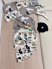 SET 2 BỘ DÀI HH MICKEY TONE XÁM BÉ TRAI