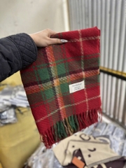 KHĂN MŨ - KHĂN DẠ KẺ CARO TONE ĐỎ NỮ THU ĐÔNG