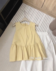 SÉT THÔ COTTON VÀNG DỊU MIX QUẦN GẤU REN NỮ SẴN ( SALE 115K )