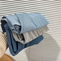 QUẦN SUÔNG KẺ ỐNG RỘNG NỮ