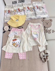 SET 2 BỘ DÀI MÈO HELLO KITTY TONE BE BÉ GÁI SẴN (SALE 99k)