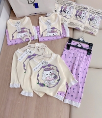 SET BỘ DÀI REN QUẦN TÍM BÉ GÁI SẴN
