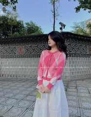 ÁO LEN CARDIGAN TRÁM HỒNG - BE - ĐEN ( XẢ 79k)