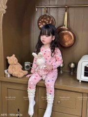 SET 2 BỘ DÀI TIM HỒNG HEHE CHUẨN HÀN BÉ GÁI