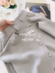 SET GHI 2 LỚP TAY LIỀN CÚC BỌC NỮ