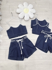 SET JEANS PHỐI DÂY RUA QUẦN LI KÉP SẴN