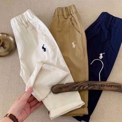 SET 3 QUẦN DÀI KAKI THÊU NGỰA BÉ TRAI