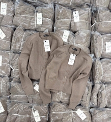 ÁO LEN CARDIGAN Z.ARA CÚC TO MÀU NÂU BE NỮ THU ĐÔNG SẴN