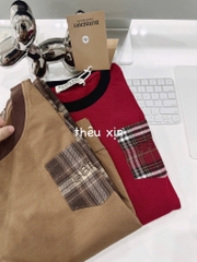 SET BỘ NỮ BBR ÁO PHỐI – QUẦN KẺ CHUẨN SANG CHẢNH SẴN (SALE 119k)