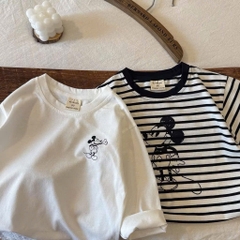 SET 2 ÁO MICKEY DÀI TAY BÉ TRAI BÉ GÁI SẴN