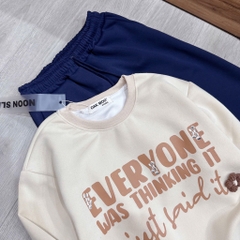 SET NỈ HAI DA EVERYONE PHỐI CHỮ NÂU NỮ THU ĐÔNG SẴN
