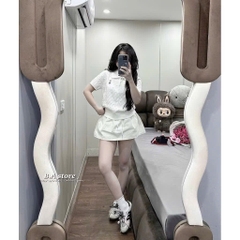 ÁO POLO LEN VẶN THỪNG THÊU GẤU CỘC TAY NỮ THU ĐÔNG SẴN