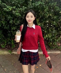 ÁO LEN WHO.A.U THÊU GẤU NỮ THU ĐÔNG
