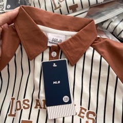 SET BỘ ÁO CỔ BẺ NÂU TÂY L.A CHO BÉ TRAI