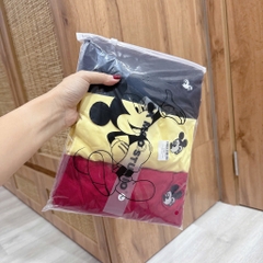 SET 3 ÁO ĐỎ VÀNG ĐEN THÊU MICKEY NỮ THU ĐÔNG SẴN