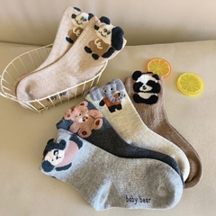ĐỒ LÓT - SET 10 ĐÔI TẤT COTTON HÌNH ĐỘNG VẬT CUTE BÉ TRAI BÉ GÁI SẴN