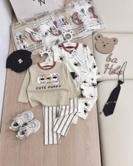 SET 2 BỘ DÀI COTTON CUTE PUPPY SIÊU CƯNG BÉ TRAI