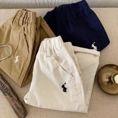 SET 3 QUẦN DÀI KAKI THÊU NGỰA BÉ TRAI