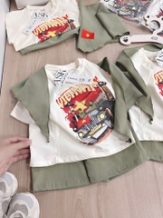 SET CỘC BỘ ĐỘI VIỆT NAM KÈM KHĂN QUÀNG BÉ TRAI