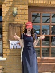 VÁY DÍP PHỐI DÁNG DÀI LI EO NỮ SẴN