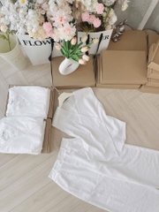 SET BỘ QUẦN SUÔNG ÁO VẠT CHÉO CÚC BỌC NỮ (SALE 159k)
