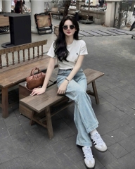 SET ÁO PHÔNG THÊU NGỰA MIX QUẦN JEAN NỮ