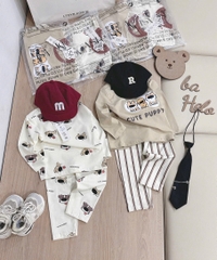 SET 2 BỘ DÀI COTTON CUTE PUPPY SIÊU CƯNG BÉ TRAI