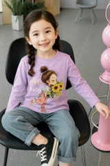 SET 3 ÁO DÀI TAY HELLO KITY TONE HỒNG TÍM BÉ GÁI