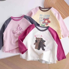 SET 3 ÁO DÀI TAY TONE HỒNG BÉ GÁI