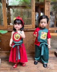 SET TRUNG THU ĐỎ XANH SIÊU YÊU BÉ TRAI BÉ GÁI