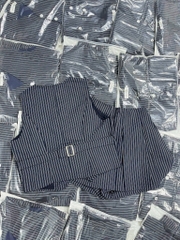 SET ÁO MIX CHÂN VÁY KẺ NỮ