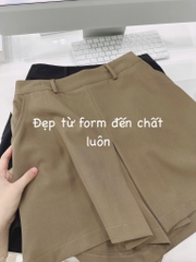 QUẦN VÁY LI TRƯỚC 2 MÀU ĐEN NÂU NỮ SẴN (ĐEN XẢ 69k)