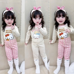SET 2 BỘ DÀI MÈO HELLO KITTY TONE BE BÉ GÁI SẴN (SALE 99k)