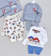 SET 3 BỘ DÀI PAW PATROL TRẮNG GHI BÉ TRAI