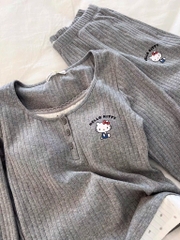 SET BỘ TĂM XÁM MICKY DÀI TAY NỮ THU ĐÔNG