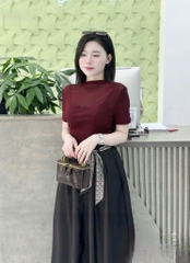 SET BỘ 3 MÓN CHÂN VÁY MIX ÁO 2S VÀ ÁO CỔ LIỀN NỮ THU ĐÔNG SẴN