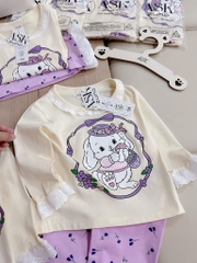 SET BỘ DÀI REN QUẦN TÍM BÉ GÁI SẴN