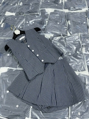 SET ÁO MIX CHÂN VÁY KẺ NỮ