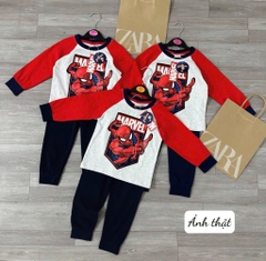 BỘ SIÊU NHÂN MARVAL DÀI TAY ĐỎ PHỐI GHI - BATMAN TRẮNG PHỐI ĐEN