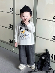 SET BỘ DÀI ÁO COTTON QUẦN BÒ BÉ TRAI SẴN(XẢ 65k)