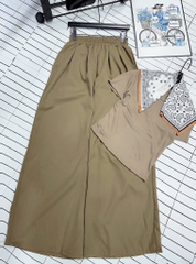 SET ÁO THUN QUẦN SUÔNG RỘNG KÈM KHĂN NỮ